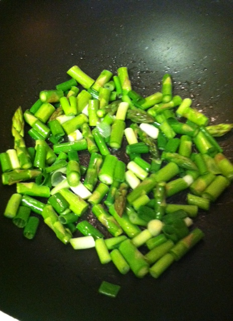 Green onion and asparagus