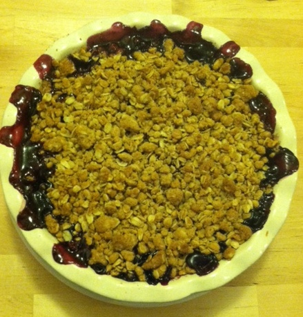 cropped blackberry pie