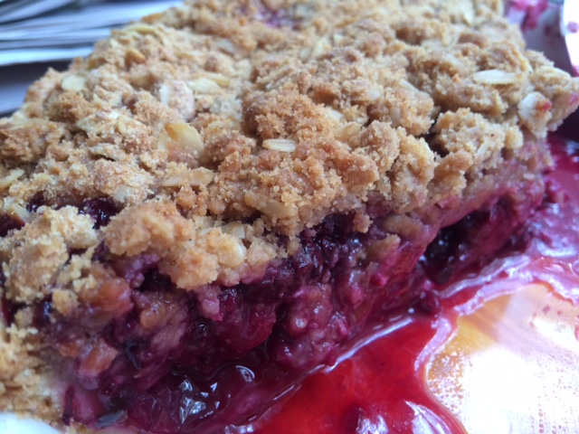 This blackberry pie with peanut butter crumble is so good, you may die of happiness. Just warning you.