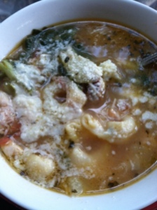 Yummy leftover, I mean, fusion soup.